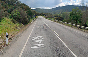 Badajoz - N435 que une Huelva con Badajoz - Mal estado de la carretera